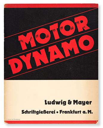 [SPECIMEN BOOK — LUDWIG & MEYER]. Motor Dynamo. Frankfurt: Ludwig & Mayer, Circa 1930.